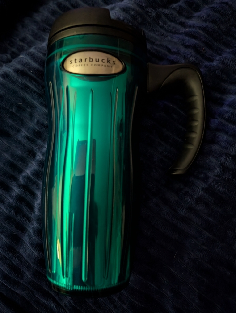 Starbucks Teal and Black Insulated Travel Mug